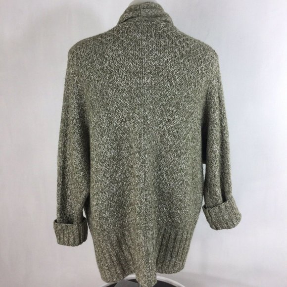 Angel of the North Green Marled Cardigan Sweater - Picture 3 of 10